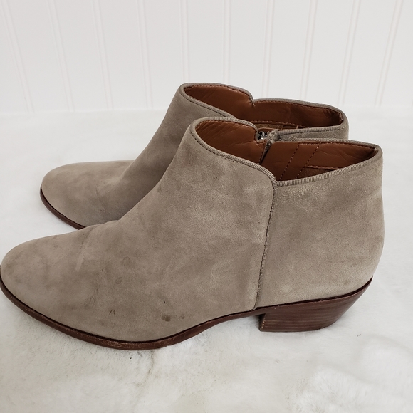Sam Edelman Petty Tan Suede Ankle Bootie Size 8W 8 - Picture 5 of 6